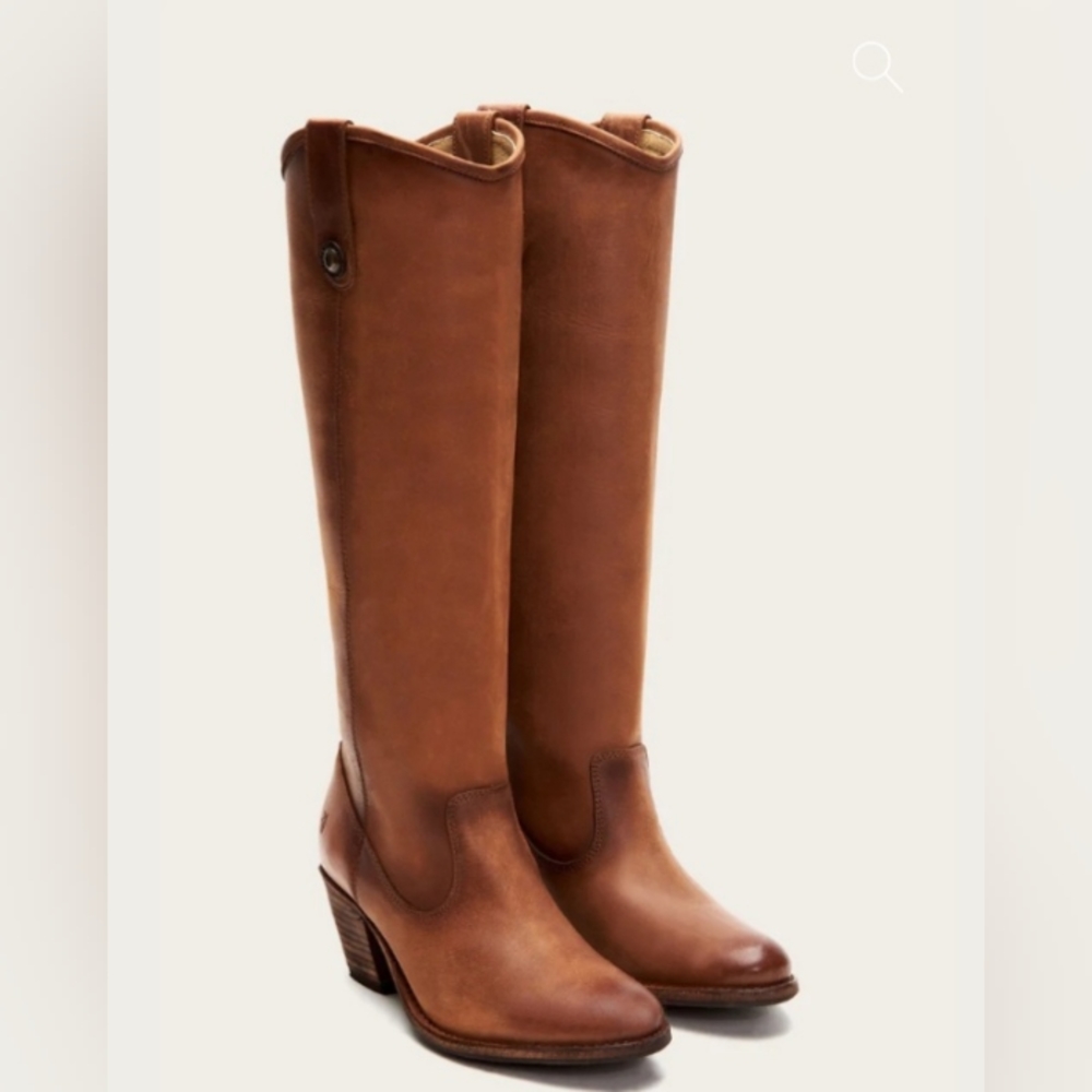 Frye's Jackie Button Leather Tall Western Boots - Size 9.5 Women MAKE AN OFFER